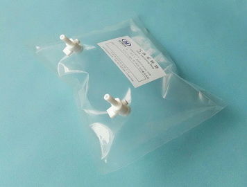 China Kynar PVDF gas sampling bag with PTFE dual-valve and septum port  KYN32_1L  (air sample bag) Dupont Film gas bag supplier