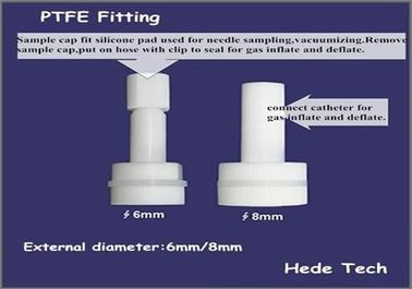 China PTFE fitting silicone septum port syringe sampling  gas sampling bags air sample bags supplier