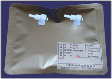 China DEVEX gas sampling bags with side-opening PTFE On/Off dual-valve  DEV82_3L  air sample bag supplier