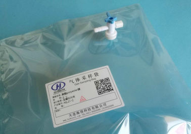 China Polyester gas sampling bag with PC stopcock side-opening valve with silicone septum pad POL21_8L (odor bags/Stench bag) supplier