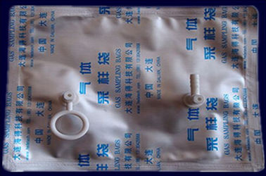 China Al-foil multi-layer gas sampling bag with L-type pc fitting + PC fitting(band)  MBT92H_1L   Avoid light bags supplier