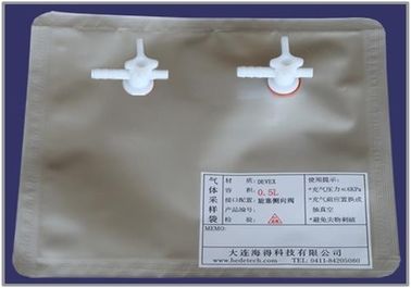 DEVEX air/gas sampling bags with side-opening stopcock &amp; septum dual-valve for syringe sampling DEV22_5L air sample bag supplier